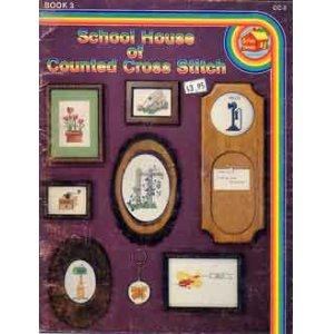 画像: school house of counted cross stitch